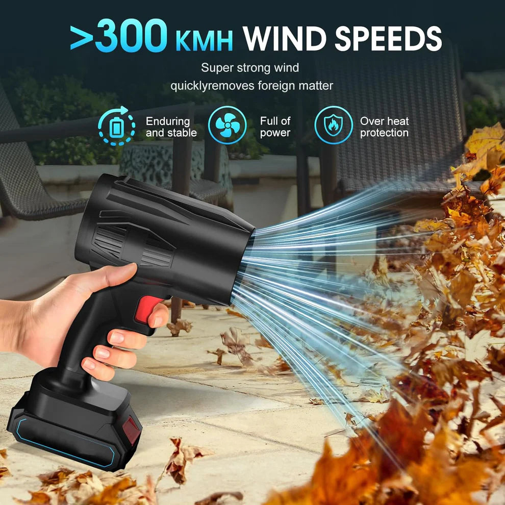 High-Power Cordless Leaf Blower Fan with Rechargeable Battery (1 Pc)