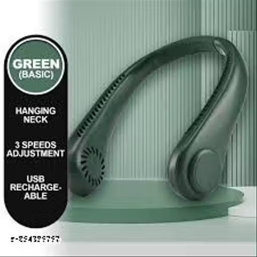 Portable Bladeless Neck Fan - 360° Cooling Hands-Free Rechargeable USB Fan 3 Speed Adjustable Hands-Free Cooling Gadget